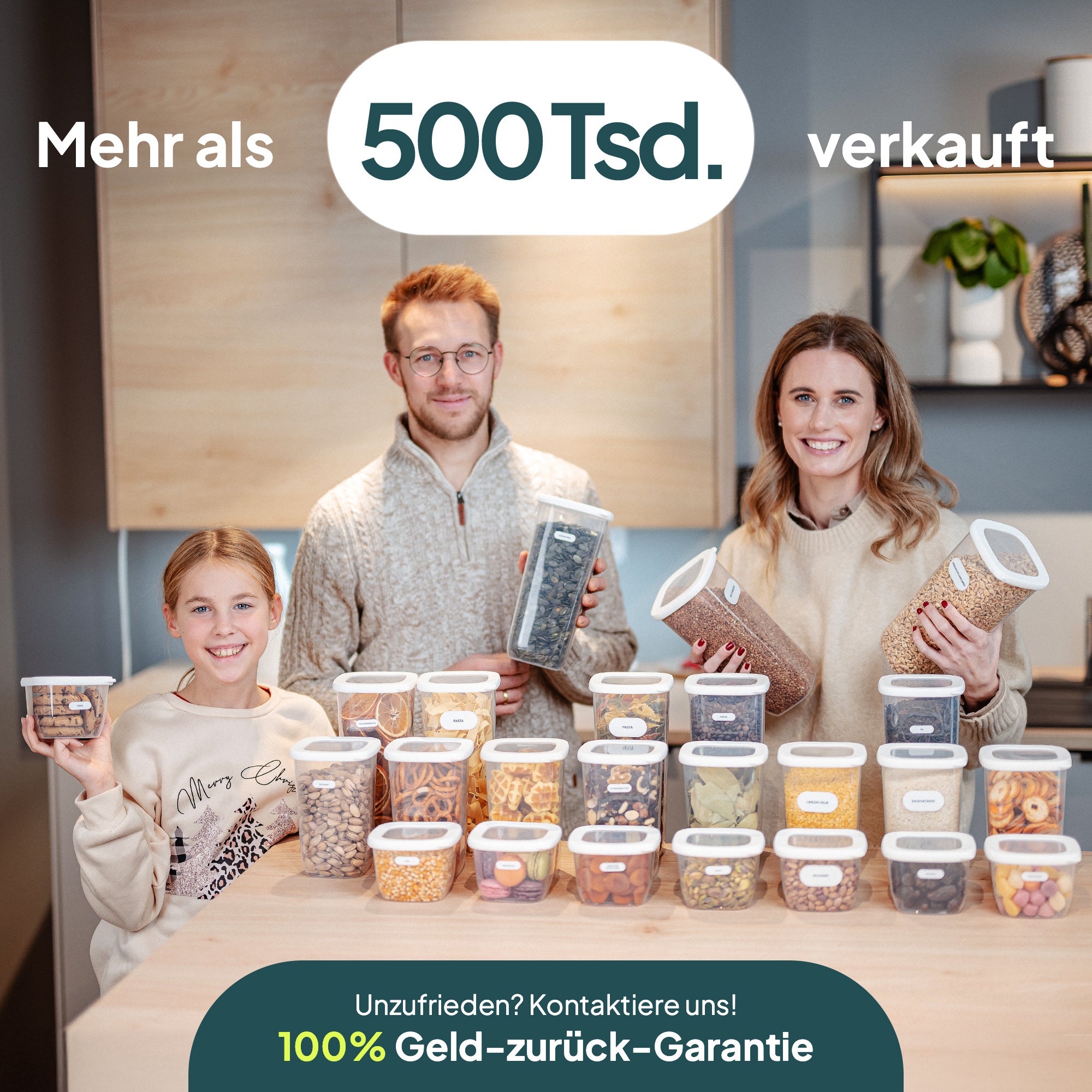 uandu Vorratsdosen mit Deckel luftdicht