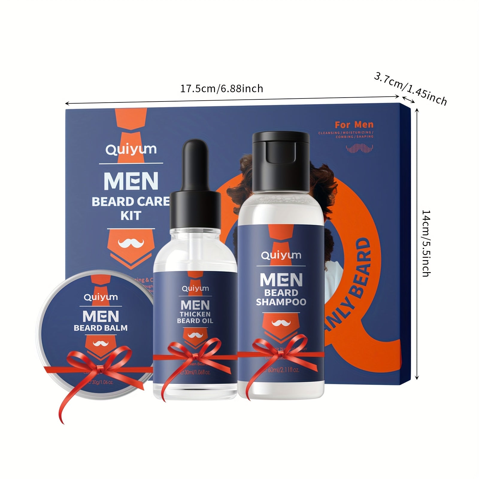 3-teiliges Bartpflege-Set für Männer