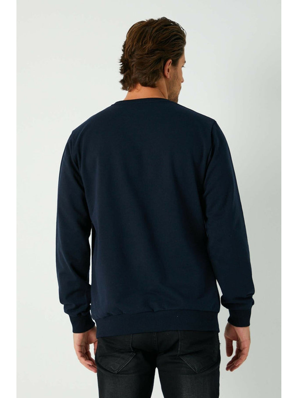 Herren Sweatshirt Klassischer Pullover ohne Kapuze