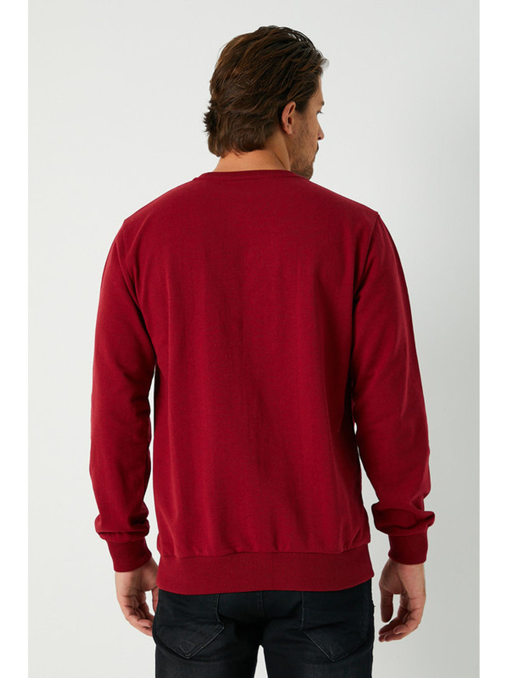 Herren Sweatshirt Klassischer Pullover ohne Kapuze