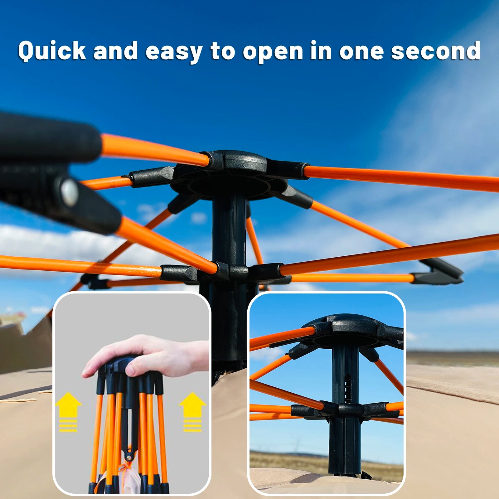 Automatisches, schnell zu öffnendes Zelt für 4 Personen