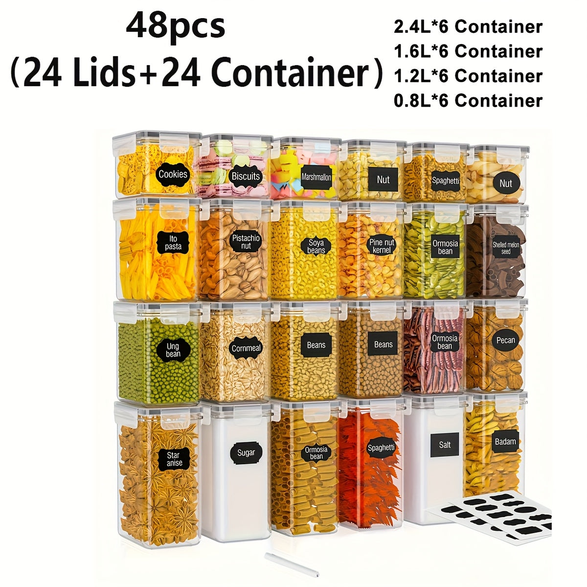 Luftdichte Lebensmittelbehälter mit Deckeln