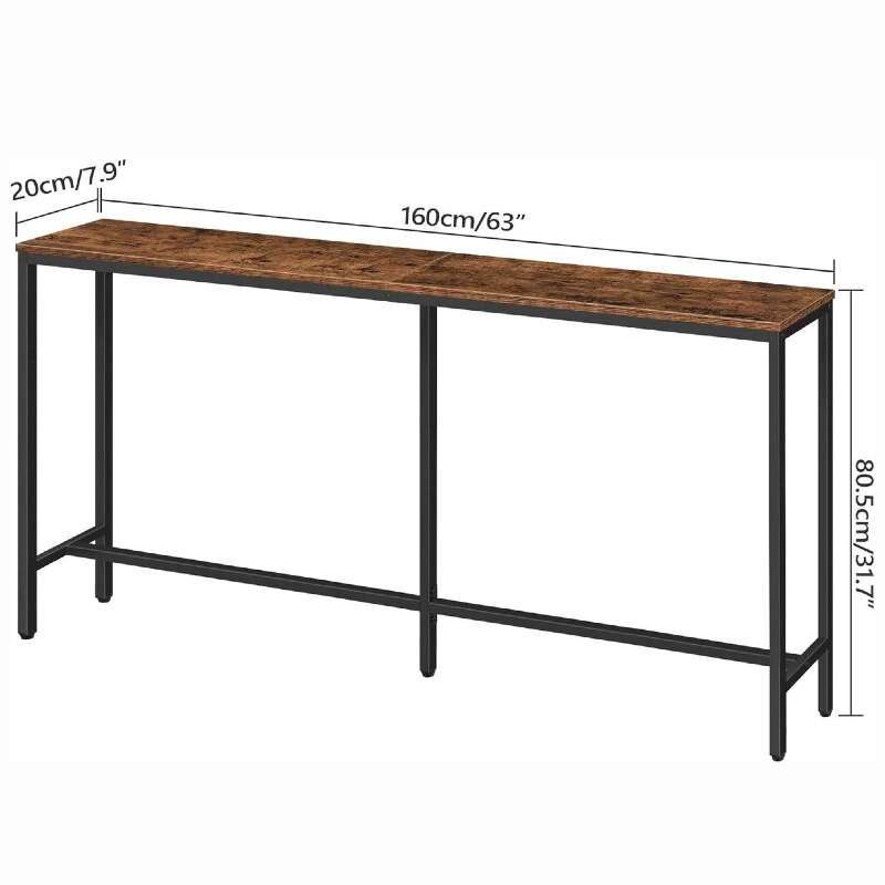 160,02 cm Industrieller Moderner Schmaler Konsolentisch