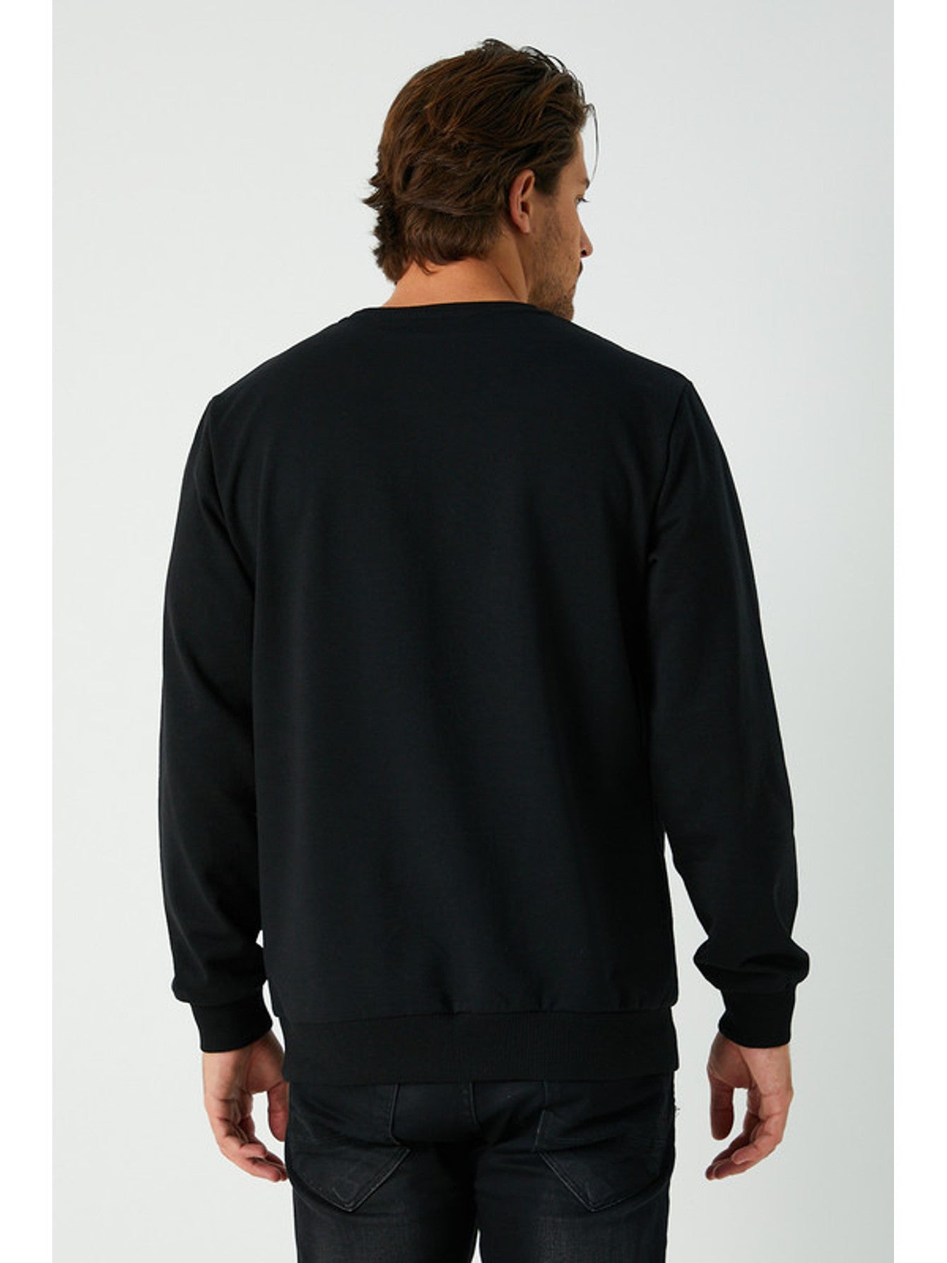 Herren Sweatshirt Klassischer Pullover ohne Kapuze