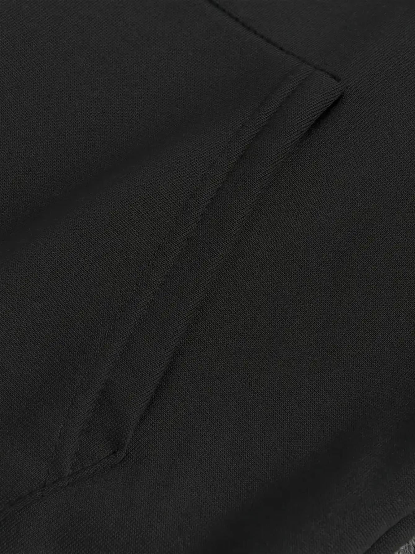 Herren Schwarze Grafik-Kapuzenjacke - Vergib Ihnen, Vater