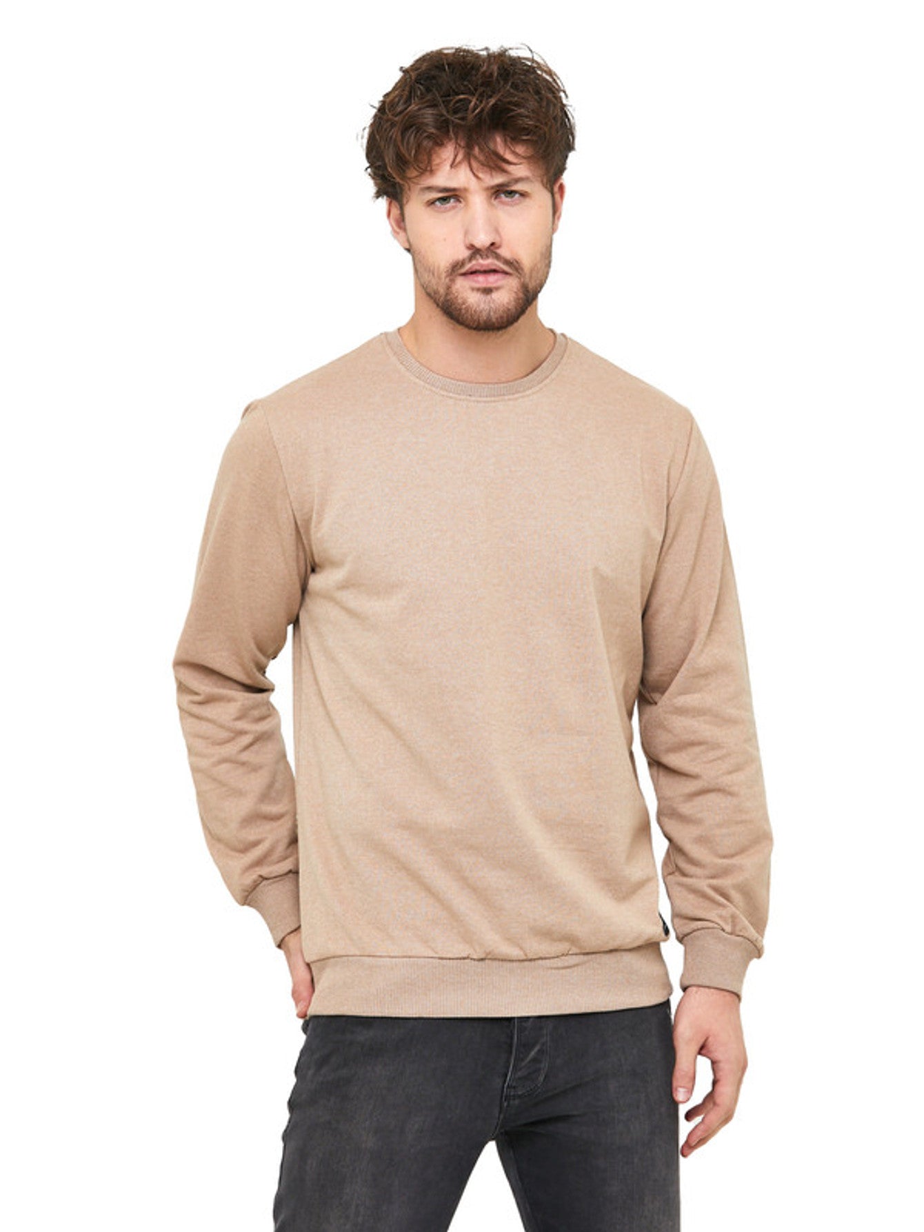 Herren Sweatshirt Klassischer Pullover ohne Kapuze