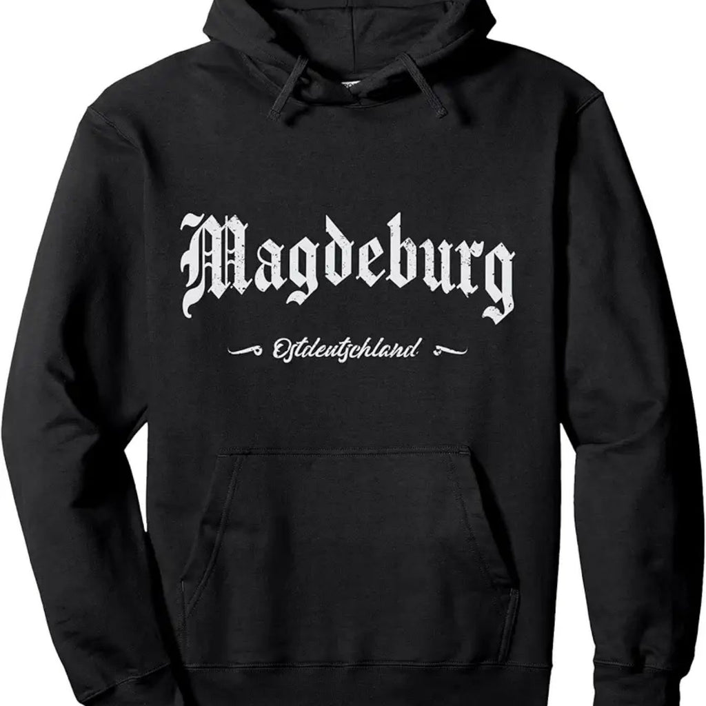 Herren Magdeburg Gothic Schriftzug Kapuzenpullover