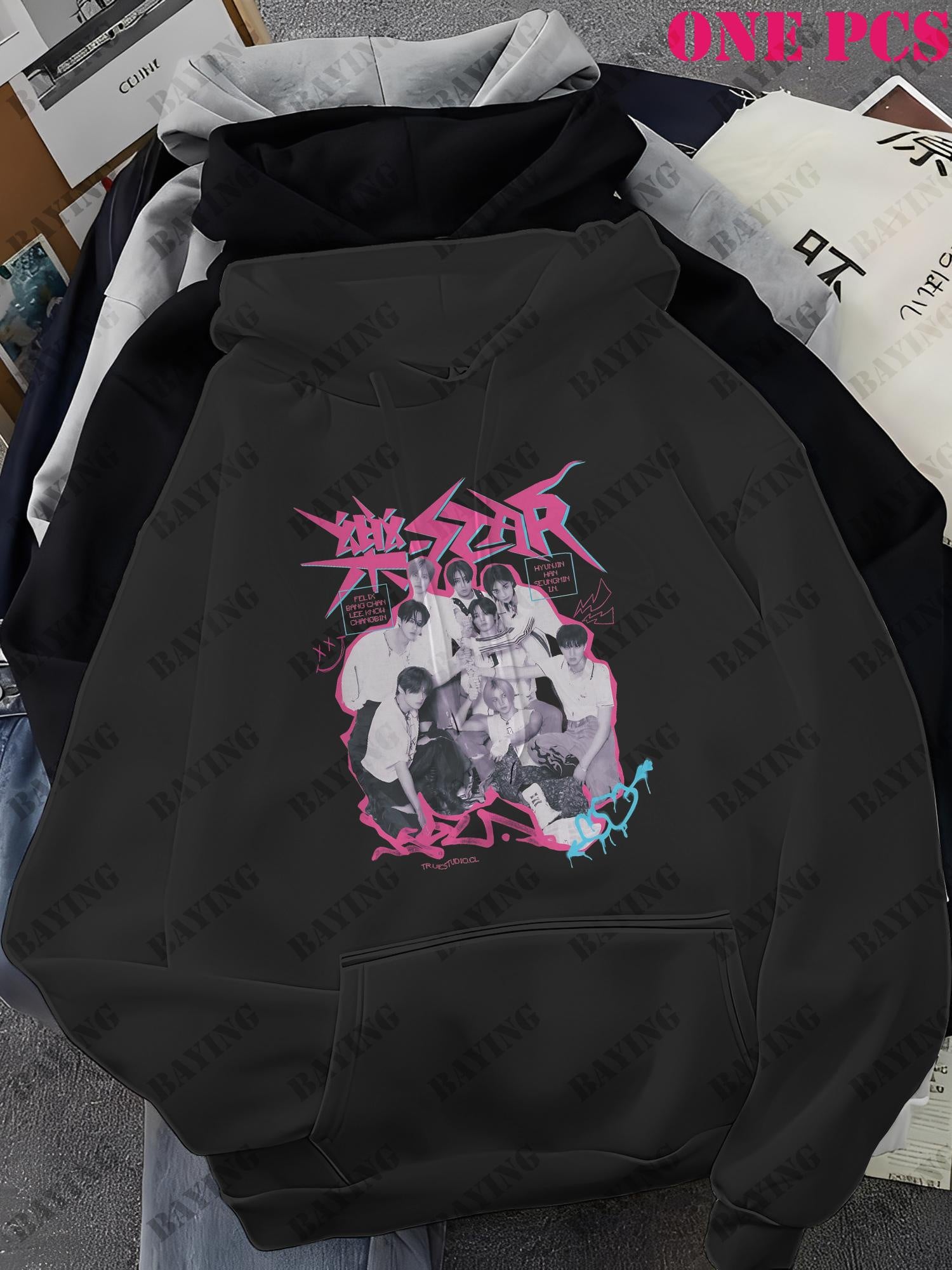 ROCKSTAR Stray s Konzert Sweatshirt für Männer Frauen mit Kangaroo-Tasche Unisex Hoodie