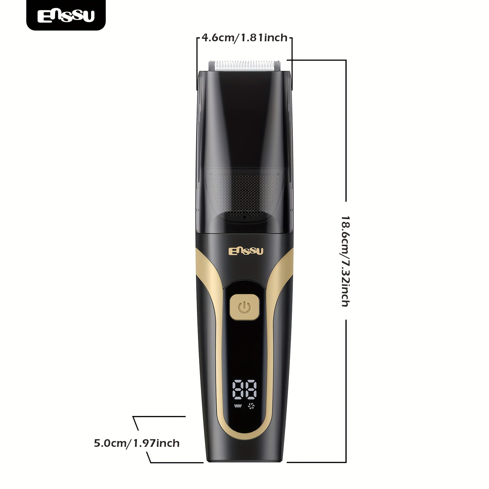 Enssu Herren Profi-Haarschneider mit Selbstreinigungssystem