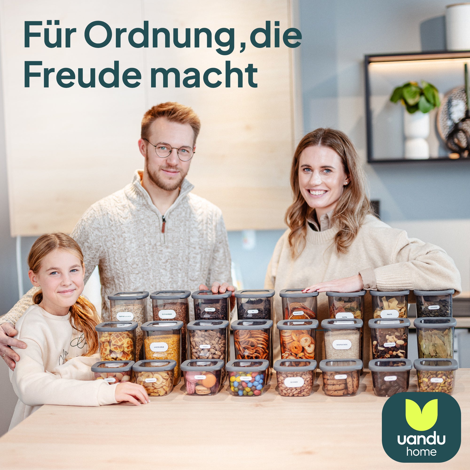 uandu Vorratsdosen mit Deckel luftdicht