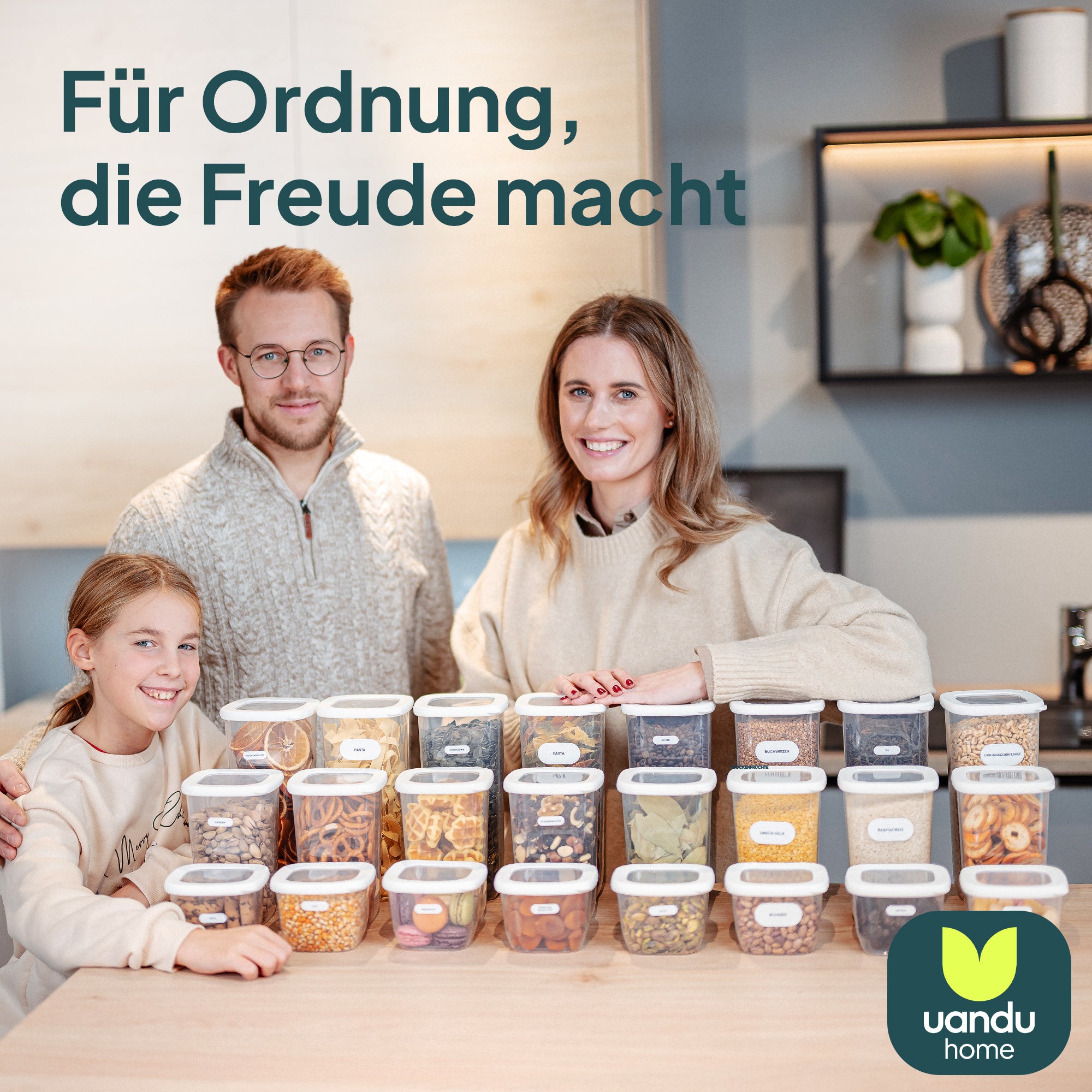uandu Vorratsdosen mit Deckel luftdicht