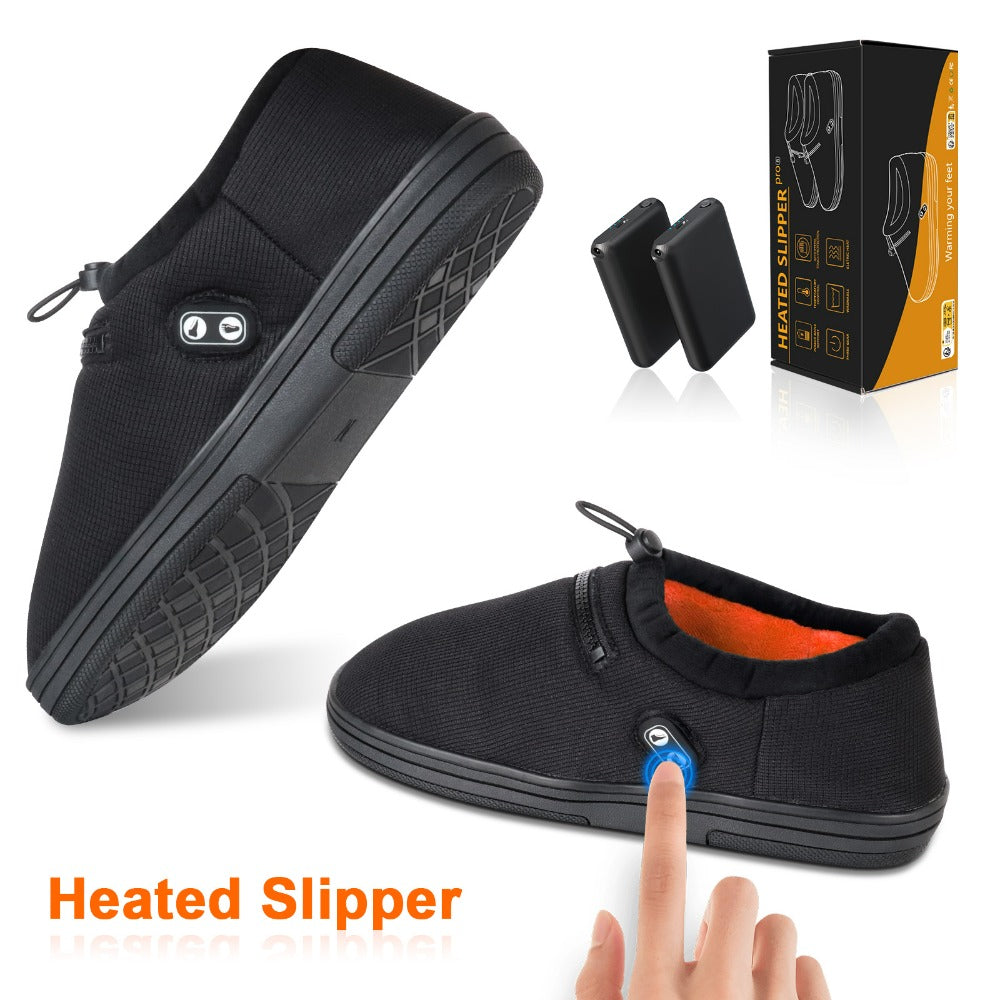 Neueste Super-Fußwärmer, beheizte Hausschuhe für Damen und Herren - 7.4V wiederaufladbar