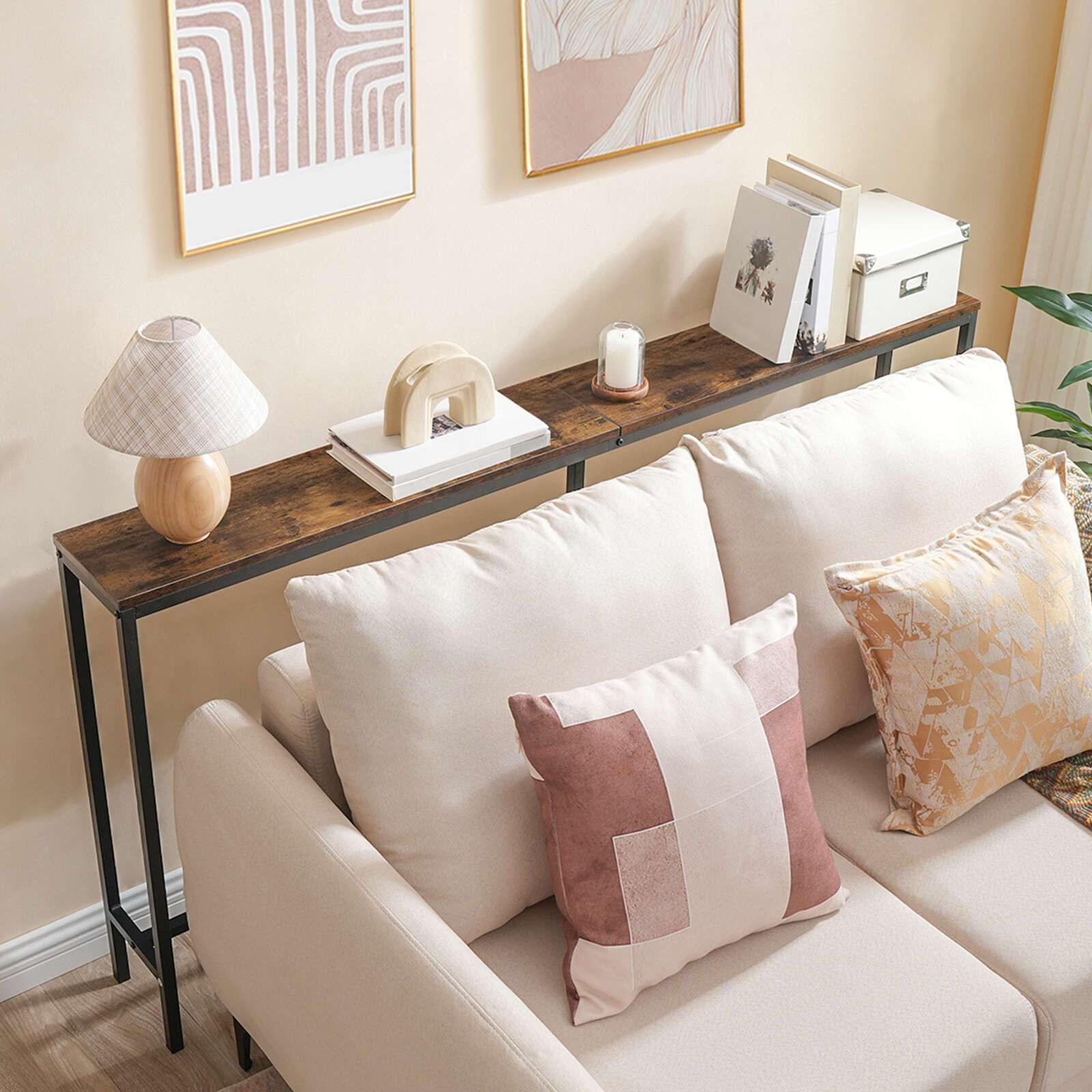 160,02 cm Industrieller Moderner Schmaler Konsolentisch