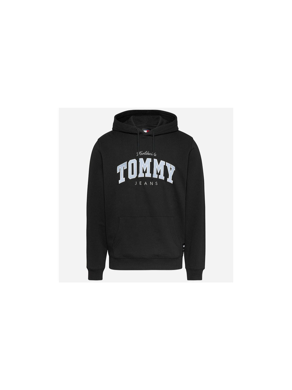 Tommy Jeans Herren Kapuzenpullover Schwarz mit Kangaroo-Tasche DM0DM18401-BDS