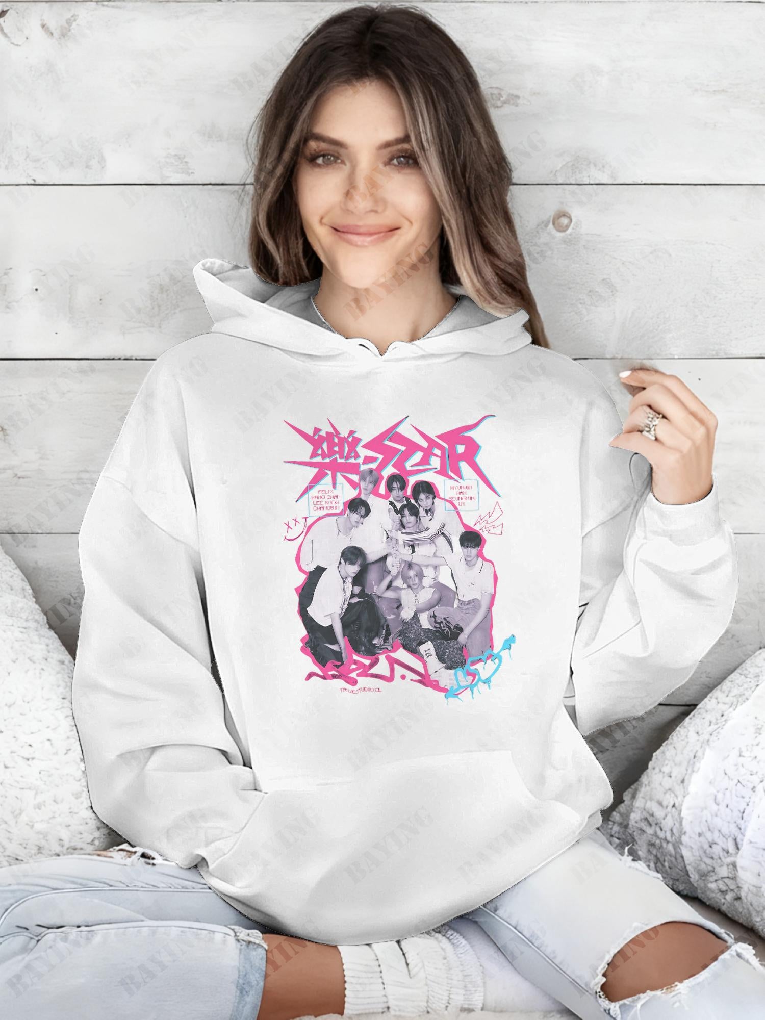 ROCKSTAR Stray s Konzert Sweatshirt für Männer Frauen mit Kangaroo-Tasche Unisex Hoodie