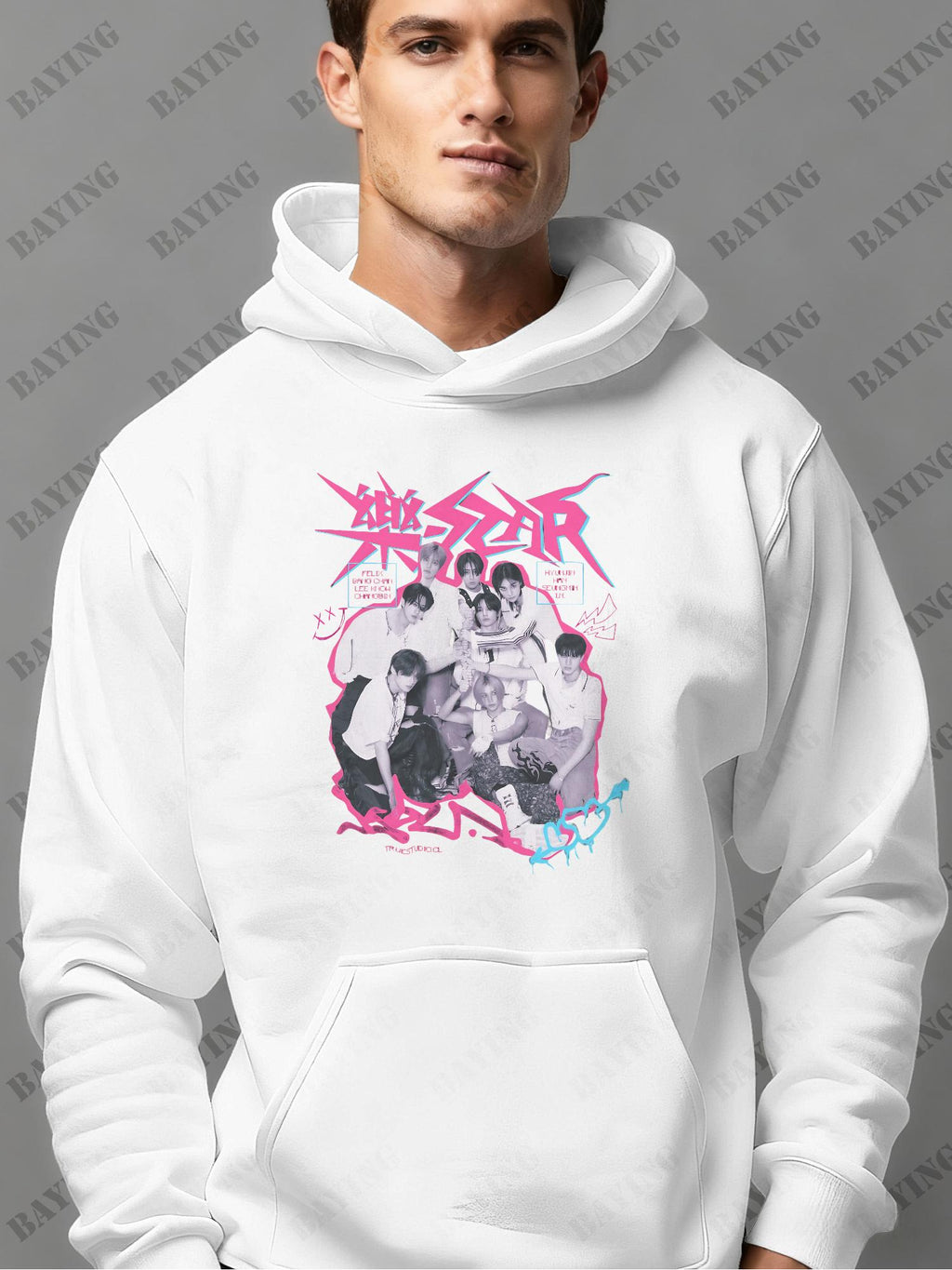 ROCKSTAR Stray s Konzert Sweatshirt für Männer Frauen mit Kangaroo-Tasche Unisex Hoodie