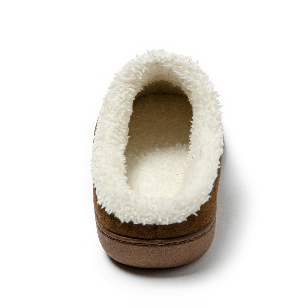 Herren Winter-Hausschuhe mit Fleece-Futter Plüschsohle – Weiche, rutschfeste Rundspitze für kalte Böden