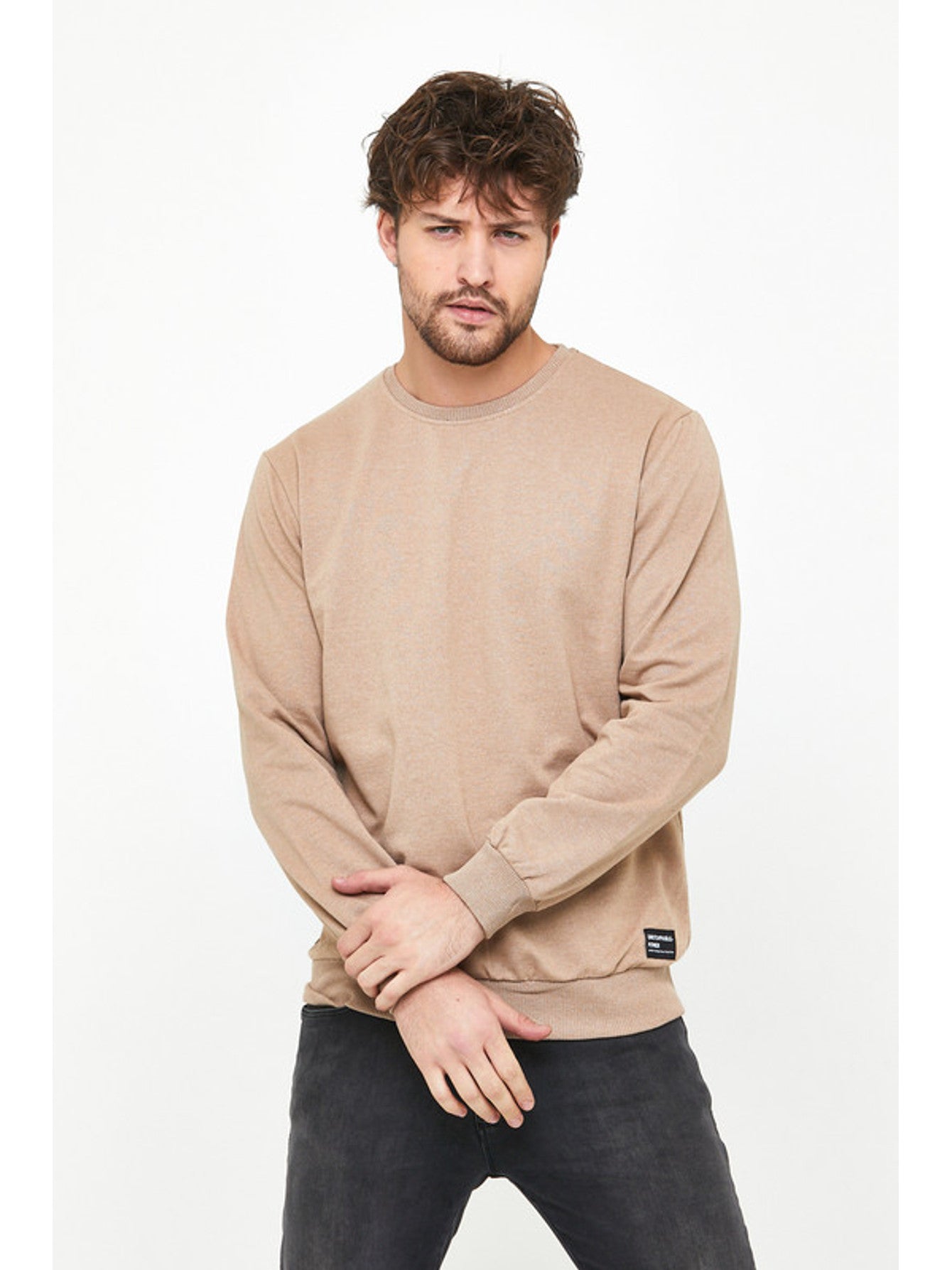 Herren Sweatshirt Klassischer Pullover ohne Kapuze