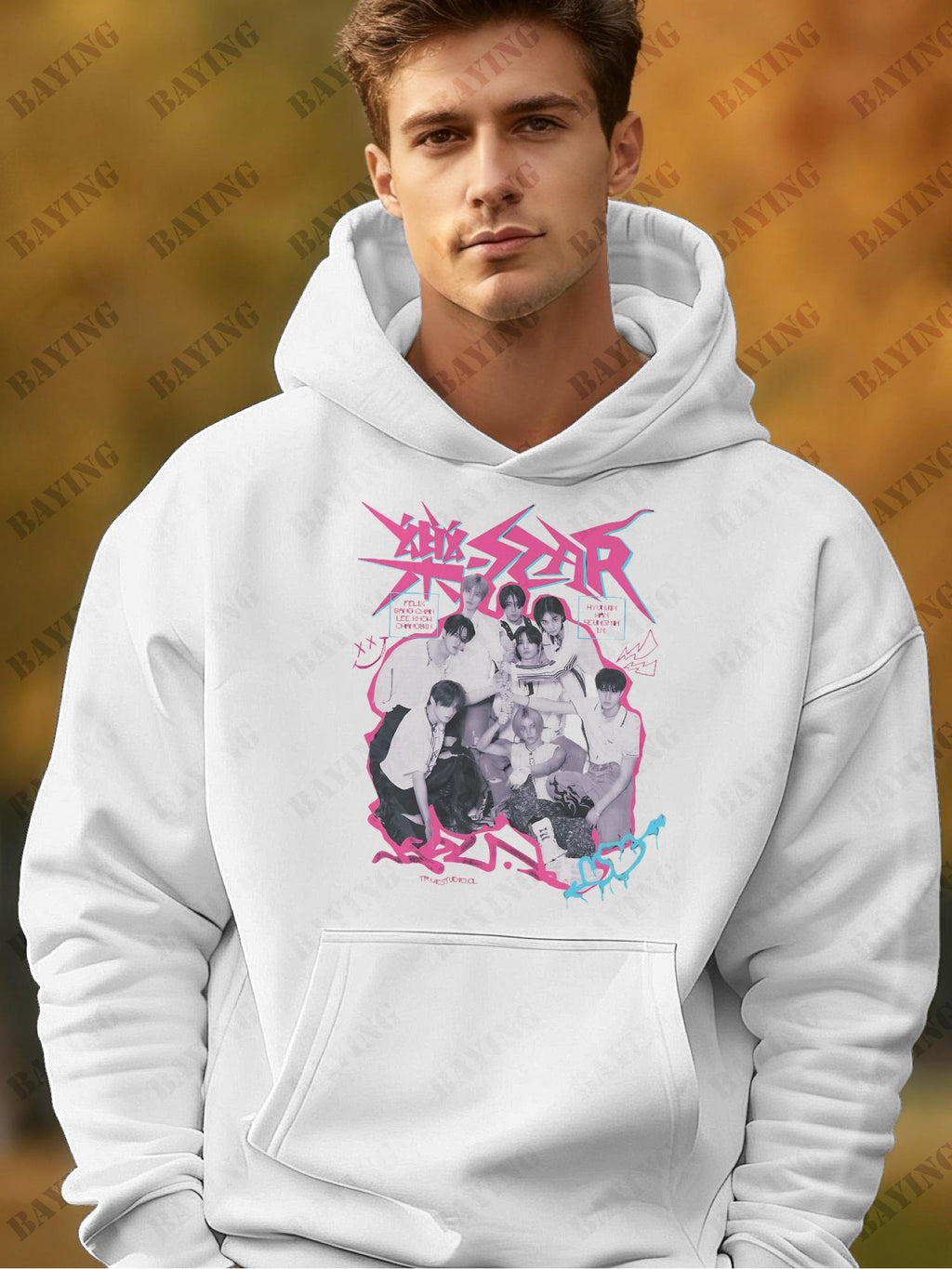 ROCKSTAR Stray s Konzert Sweatshirt für Männer Frauen mit Kangaroo-Tasche Unisex Hoodie