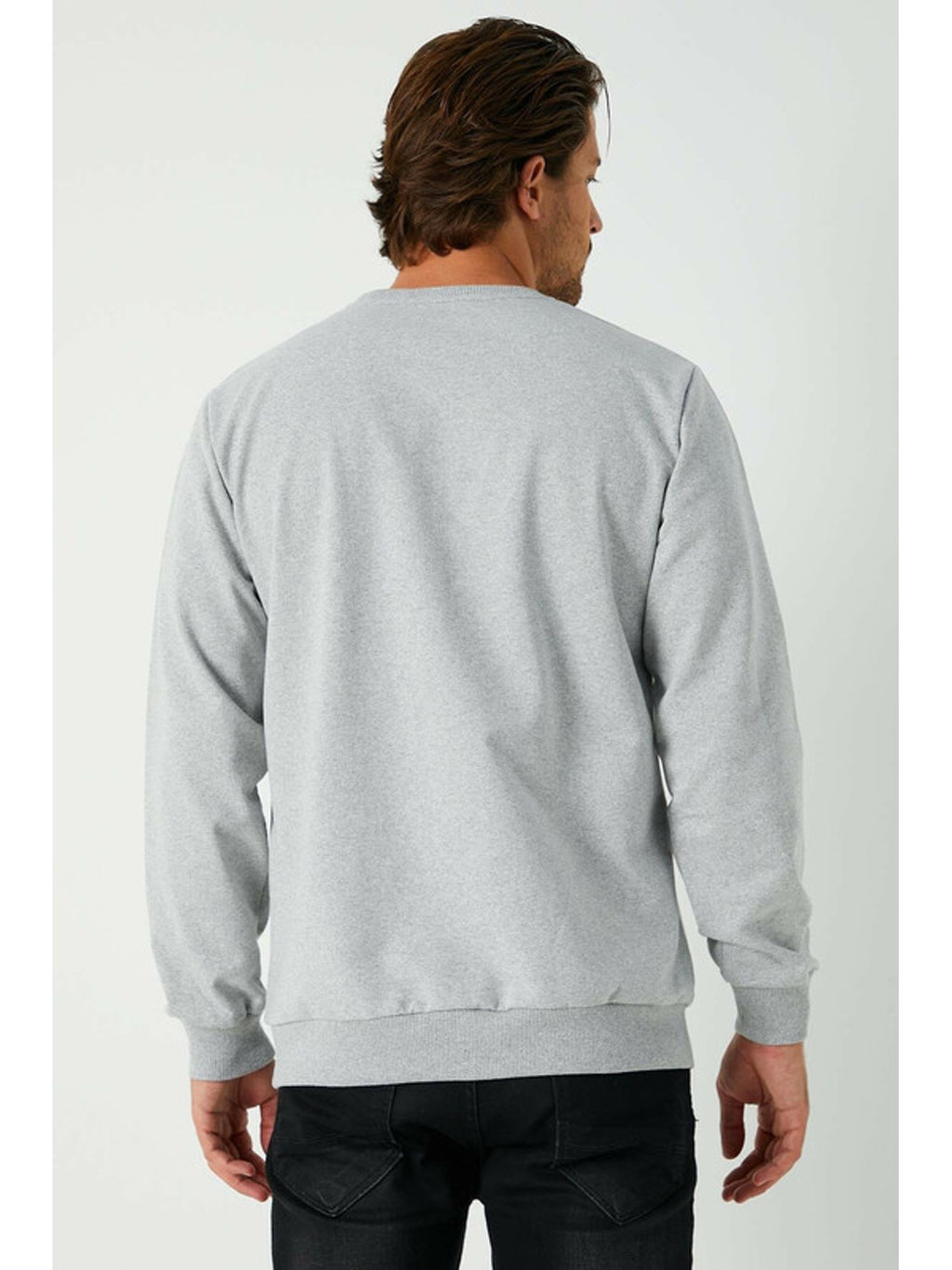 Herren Sweatshirt Klassischer Pullover ohne Kapuze
