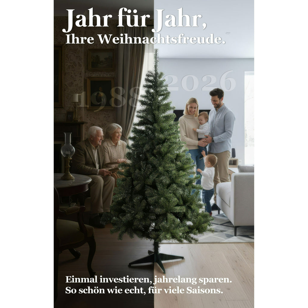 Künstlicher PVC-Weihnachtsbaum, 180 cm, Grün