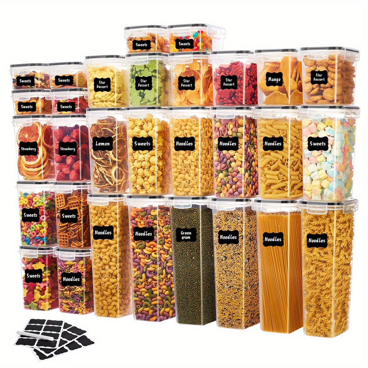 Luftdichte Lebensmittelbehälter mit Deckeln