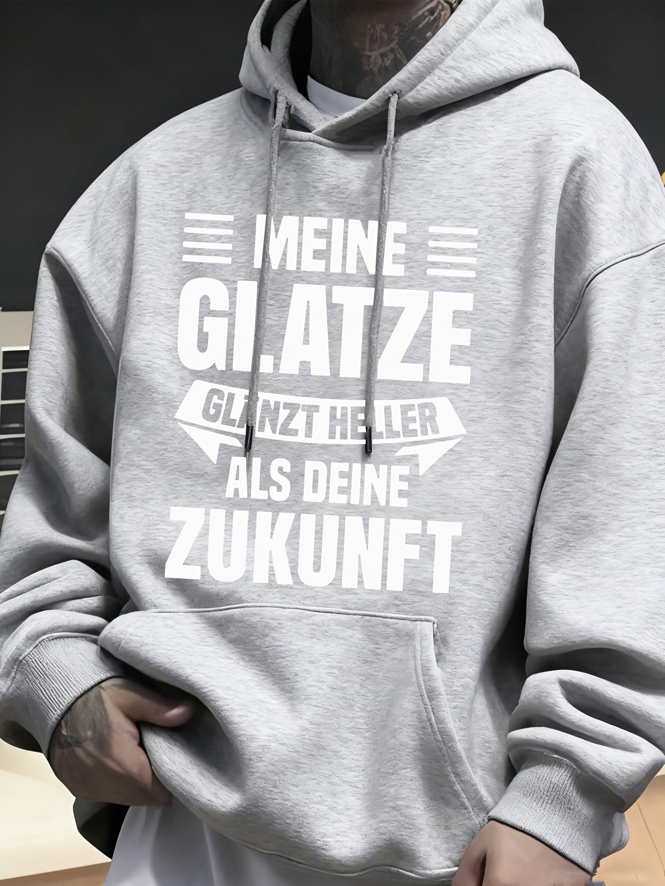 Herren Hoodie | Deutsches "Bald-headed" Meme Print