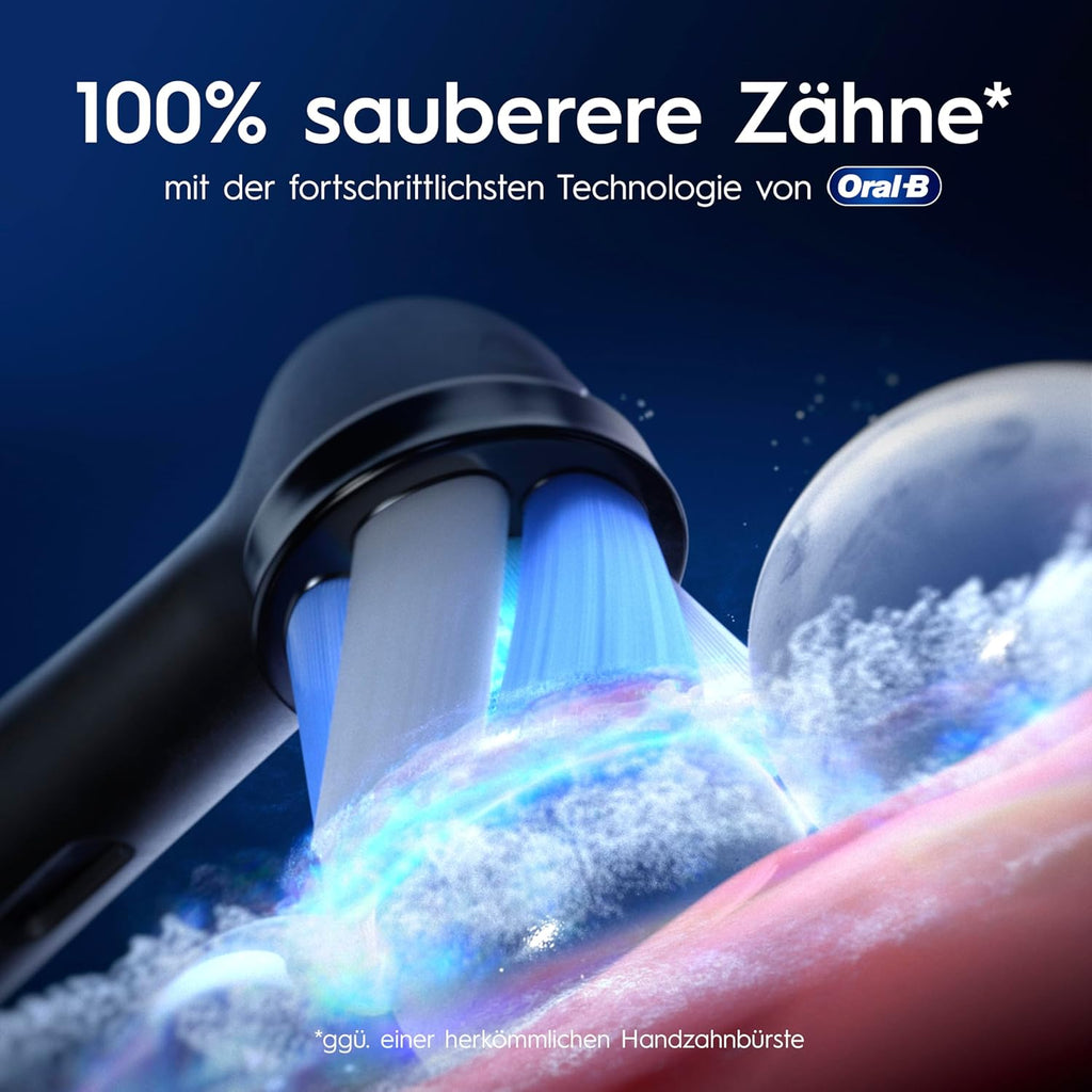 Oral-B Io Series 9 Elektrische Zahnbürste, Inkl. 3 Aufsteckbürsten, Lade-Reise-Etui, Schnellladestation