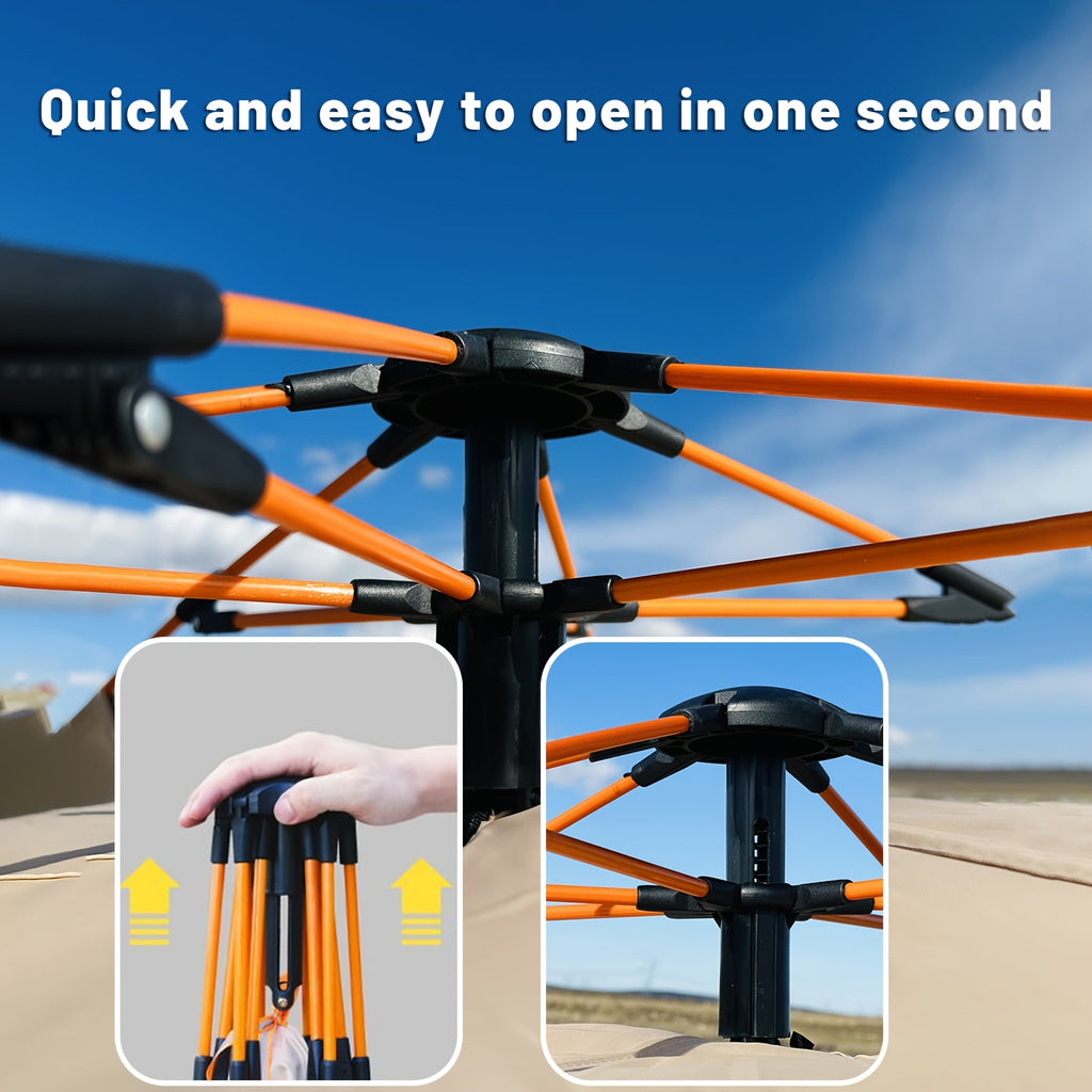 2/4-Personen Outdoor-Campingzelt, Schnell aufbaubarer Zelt, Leicht zu montieren