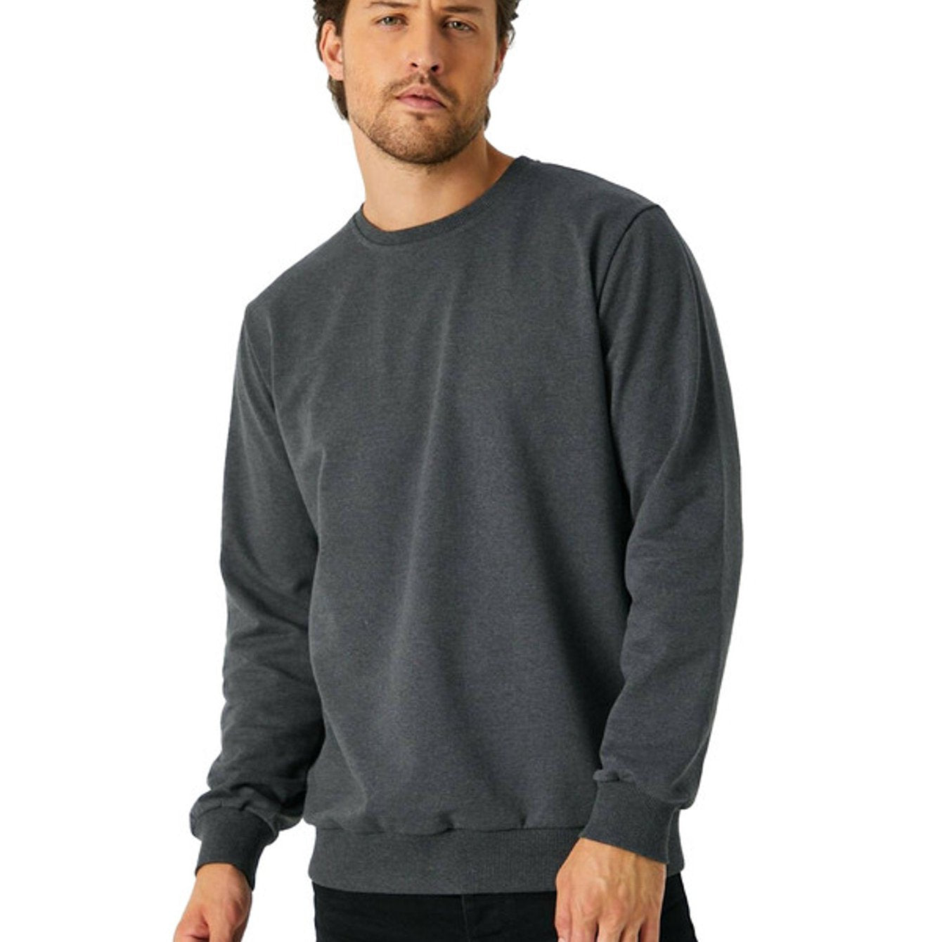 Herren Sweatshirt Klassischer Pullover ohne Kapuze