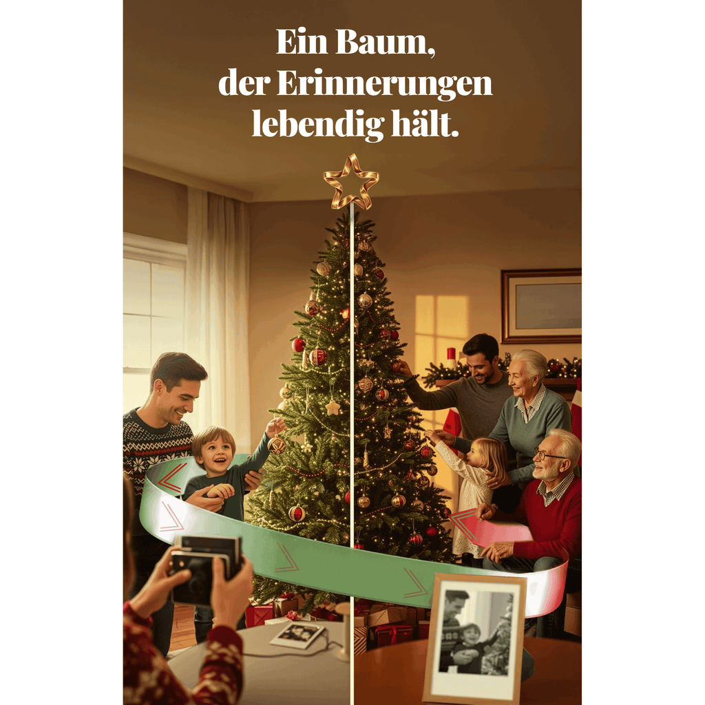 Premium Weihnachtsbaum künstlich 180cm – Nordmanntanne naturgetreu & edel dicht – Luxus Kunsttanne mit Holzständer