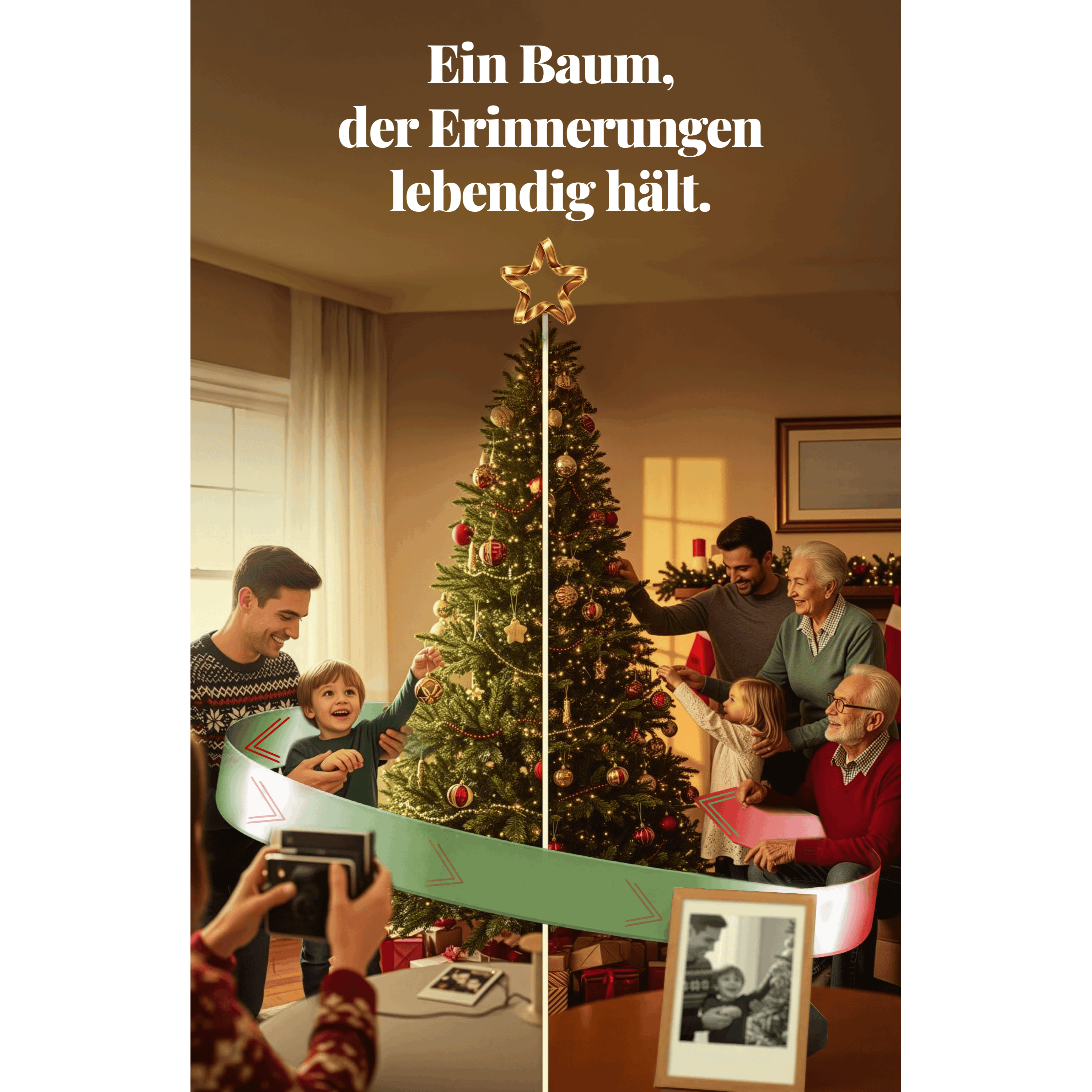 Premium Weihnachtsbaum künstlich 180cm – Nordmanntanne naturgetreu & edel dicht – Luxus Kunsttanne mit Holzständer