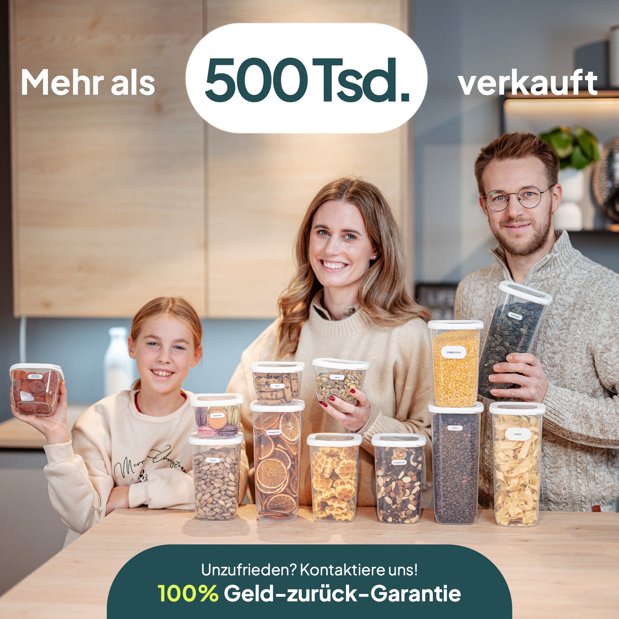 uandu Vorratsdosen mit Deckel luftdicht