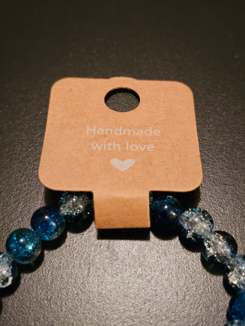 Armband 16 cm mit 8mm Kristallglasperlen und Anhänger Baum